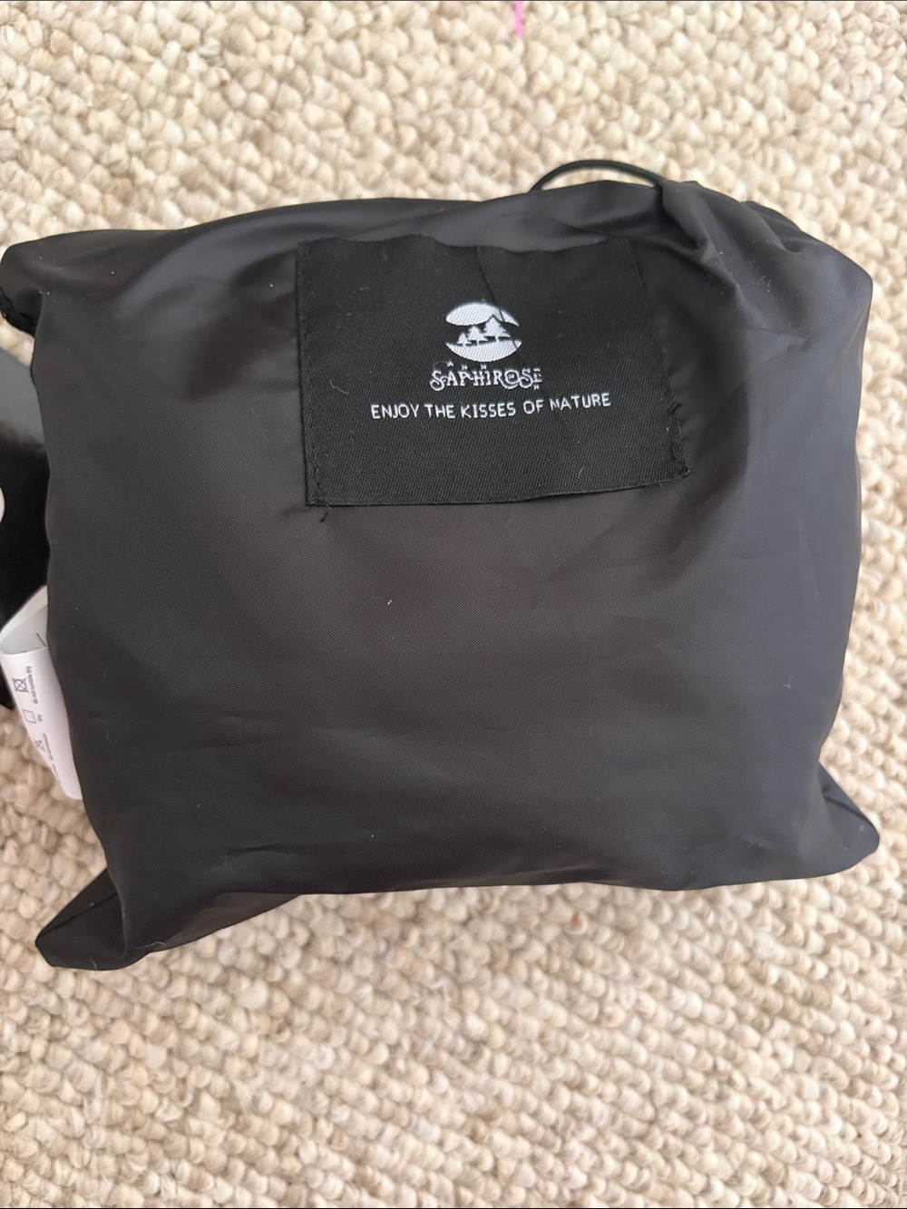 SAPHIRROSE Black Travel Rain Poncho